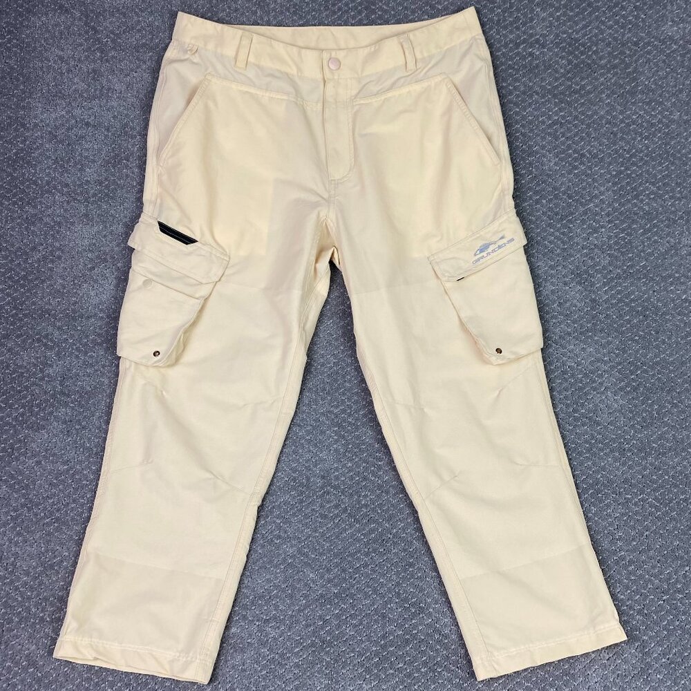 Grundens Pants Men's 36S Yellow Breakwater Cargo Outdoor Fishing Fit 36 x 26